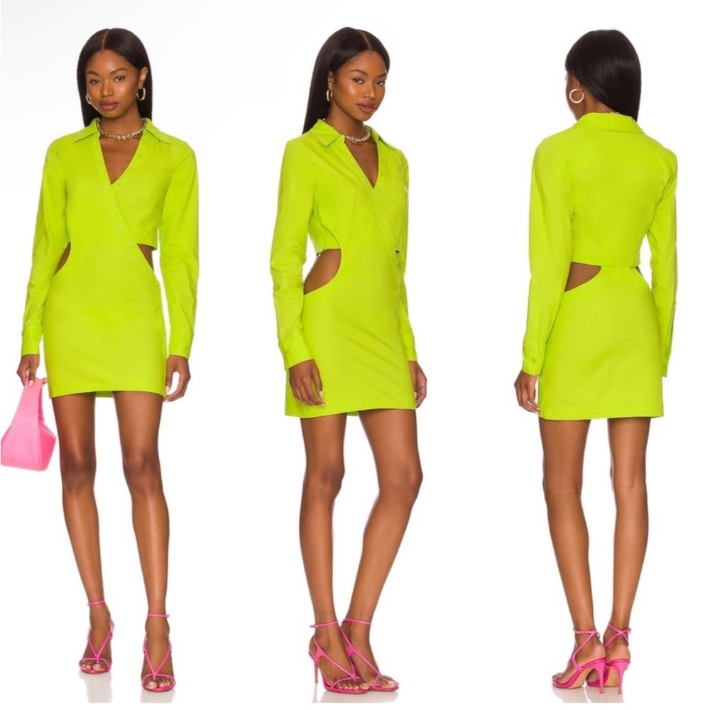 Roxane Mini Dress in Acid Lime
h:ours